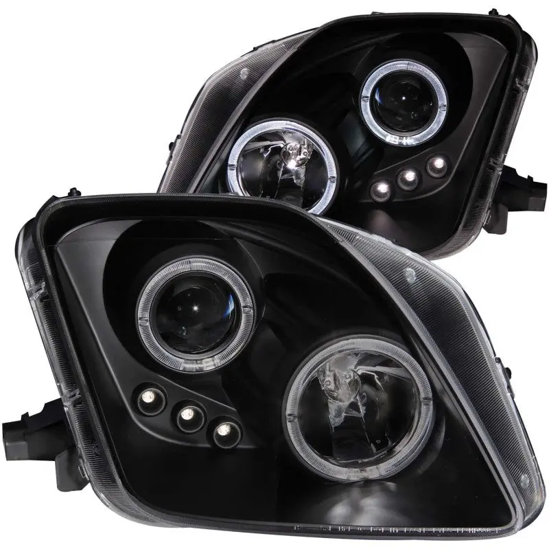 Anzo 1997-2001 Honda Prelude Projector Headlights W/ Halo Black W/ Led 1
