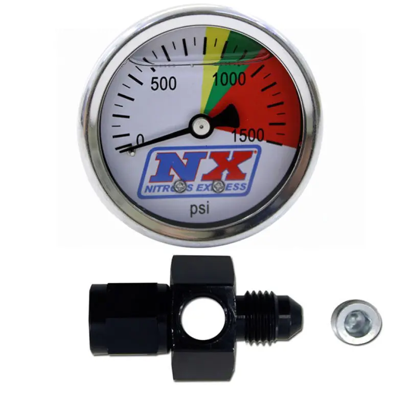 Nitrous Express N2o Flo-Thru Pressure Gauge (0-1500 Psi) 6An 1
