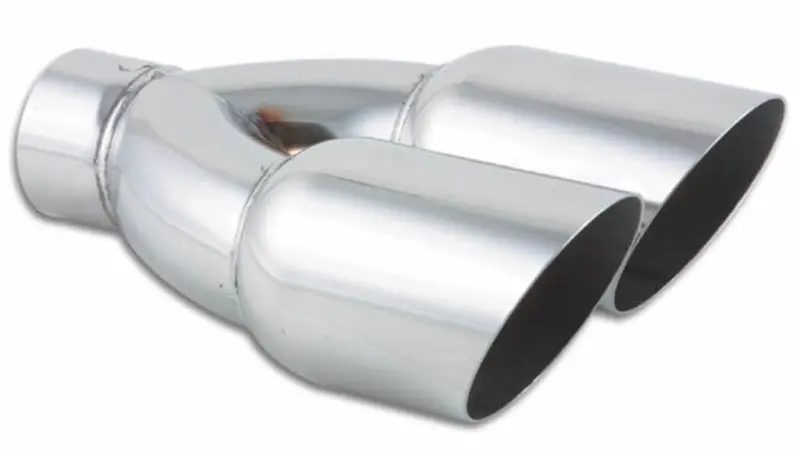 Vibrant Dual 3.5In Round Ss Exhaust Tip (Single Wall Angle Cut) 1