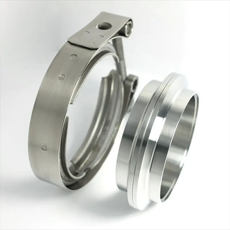 Stainless Bros 4.0In 304Ss V-Band Assembly - 2 Flanges/1 Clamp 1