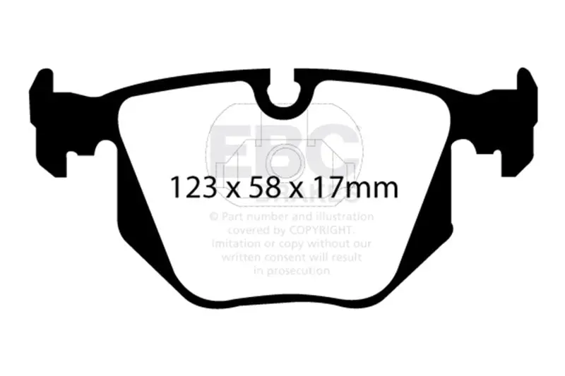 Ebc 04-06 Bmw X3 2.5 (E83) Greenstuff Rear Brake Pads 1