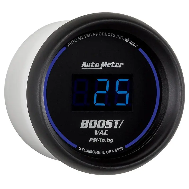 Autometer Cobalt Digital 52.4Mm Black Vacuum/Boost Gauge 2