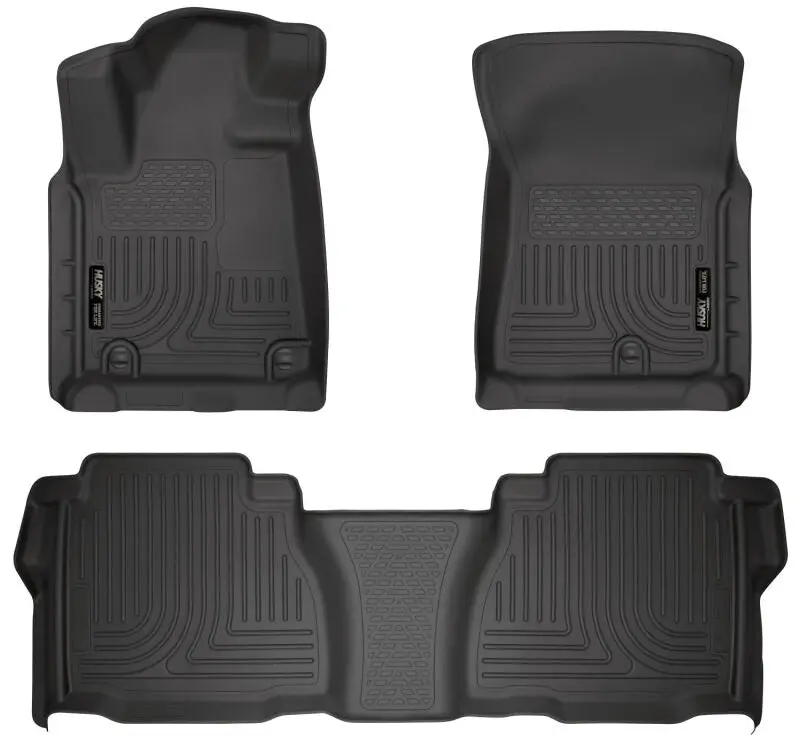 Husky Liners 07-11 Toyota Tundra Double/Crewmax Cab Weatherbeater Combo Black Floor Liners 1