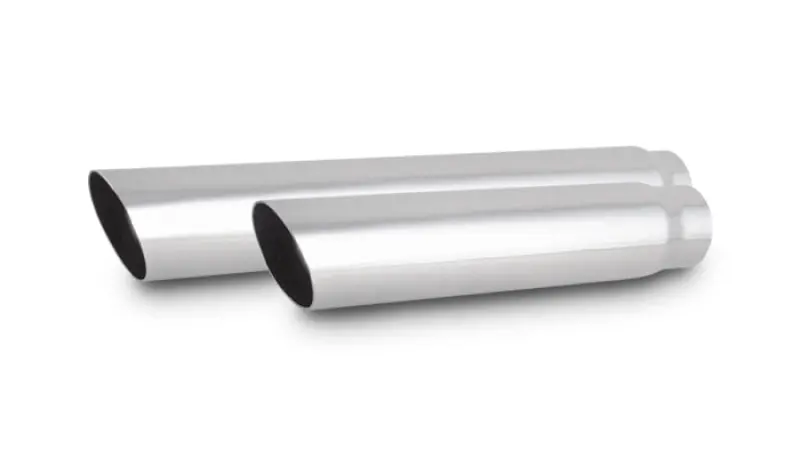 Vibrant 4In Round Ss Truck/Suv Exhaust Tip (Single Wall Angle Cut) - 2.5In Inlet 20In Long 2