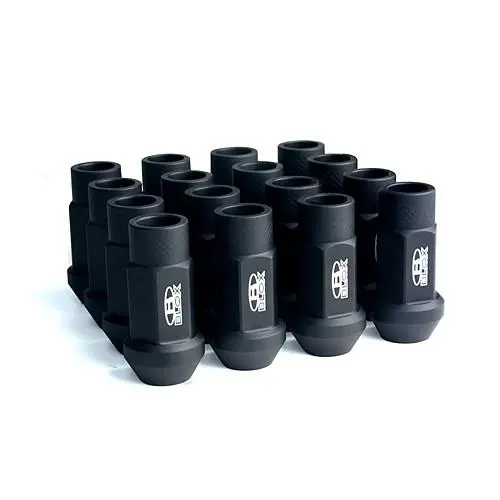 Blox Racing Street Series Forged Lug Nuts - Flat Black 12 X 1.5Mm - Set Of 16 1
