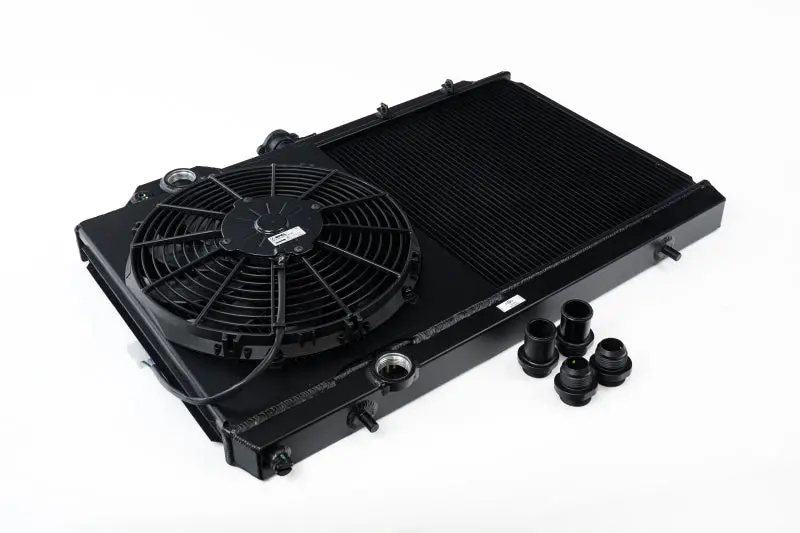 Csf 01-07 Mitsubishi Evo 7/8/9 Full-Slim Radiator W/12In Fan &Amp; Shroud/-16An - Black 1