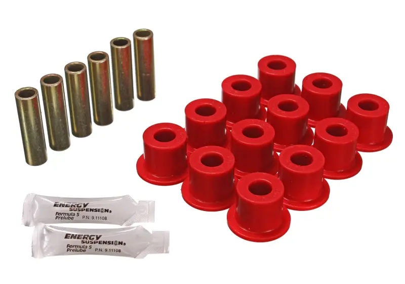 Energy Suspension 72-81 Scout Ii Red Front & Rear Leaf Spring Bushing Set 1