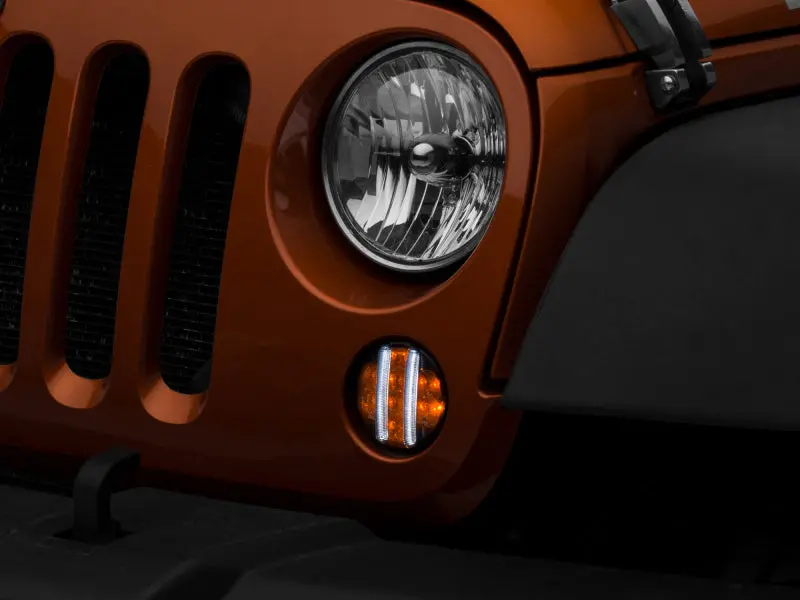 Raxiom 07-18 Jeep Wrangler Jk Axial Series Led Front Turn Signals (Smoked) 2