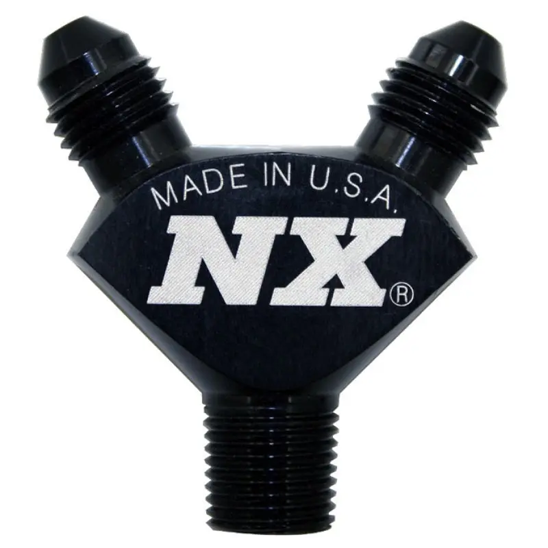 Nitrous Express 1/8Npt X 3An X 3An Billet Pure-Flo Y Fitting - Black 1