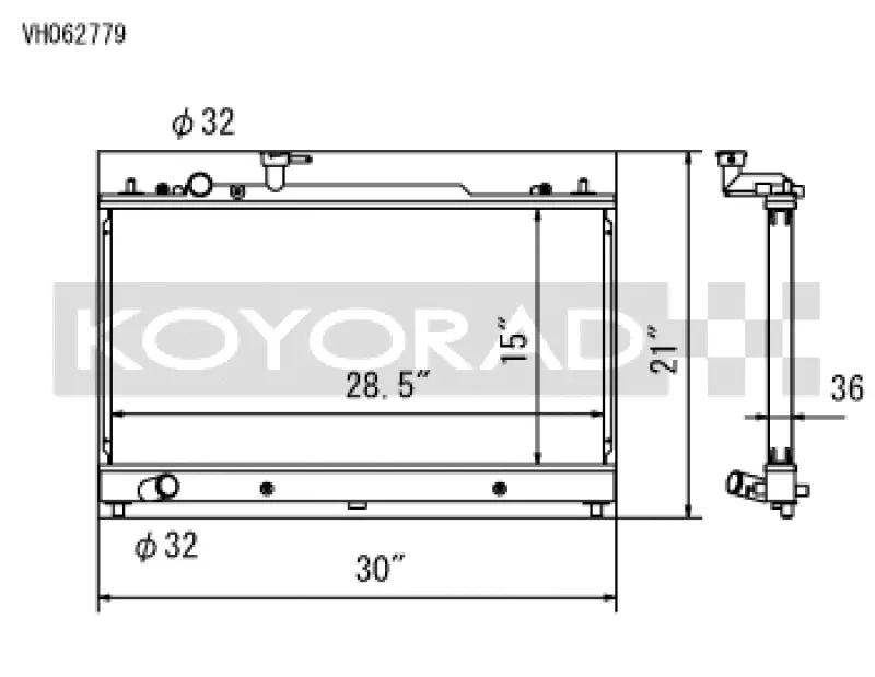 Koyo 06-08 Mazdaspeed 6 2.3L Turbo Radiator 1