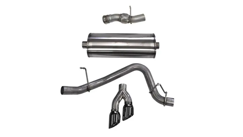 Corsa 2015-2020 Gmc Yukon Denali 6.2L V8 Single Side Exit Cat-Back Exhaust W/ Polished Black Tips 1