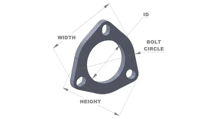 Vibrant 3-Bolt T304 Ss Exhaust Flange (2.25In I.D.) 1