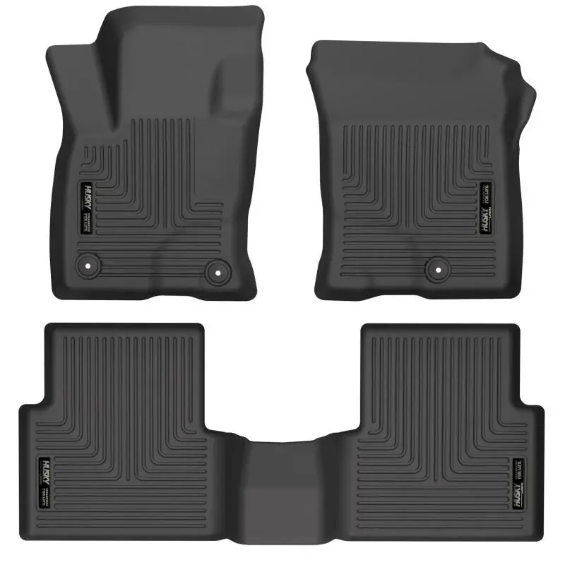 Husky Liners 21-22 Ford Bronco Sport Weatherbeater Front & 2Nd Seat Floor Liners (Black) 1