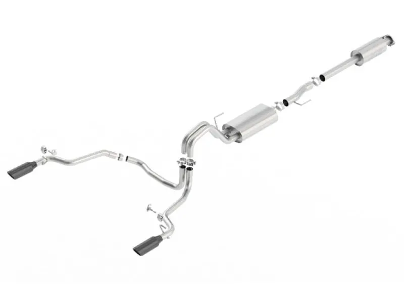 Borla 15-17 Ford F-150 2.7L/ 3.5L Ecoboost/ 5.0L V8 Rear Exit S-Type Catback Exhaust Black Chrome 1