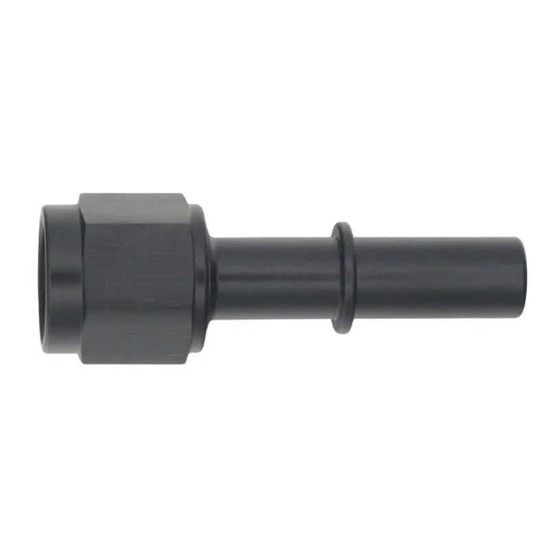 Deatschwerks 6An Female Flare Swivel To 3/8In Male Efi Quick Disconnect - Anodized Matte Black 1