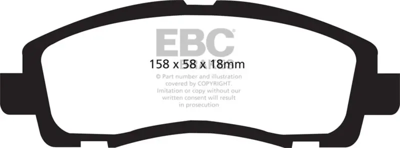 Ebc 05-14 Honda Ridgeline 3.5 Greenstuff Front Brake Pads 1