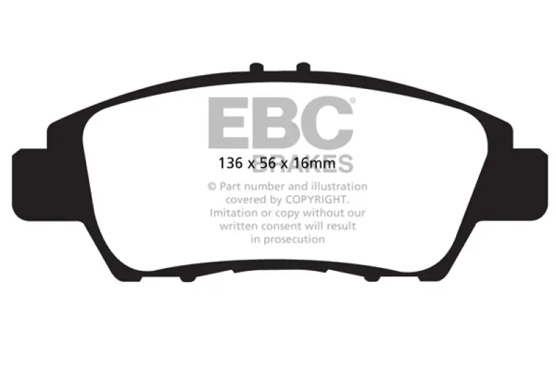 Ebc 10+ Honda Cr-Z 1.5 Hybrid Greenstuff Front Brake Pads 1