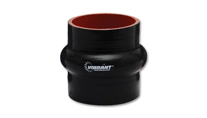 Vibrant 4 Ply Reinforced Silicone Hump Hose Connector - 4.5In I.D. X 3In Long (Black) 1