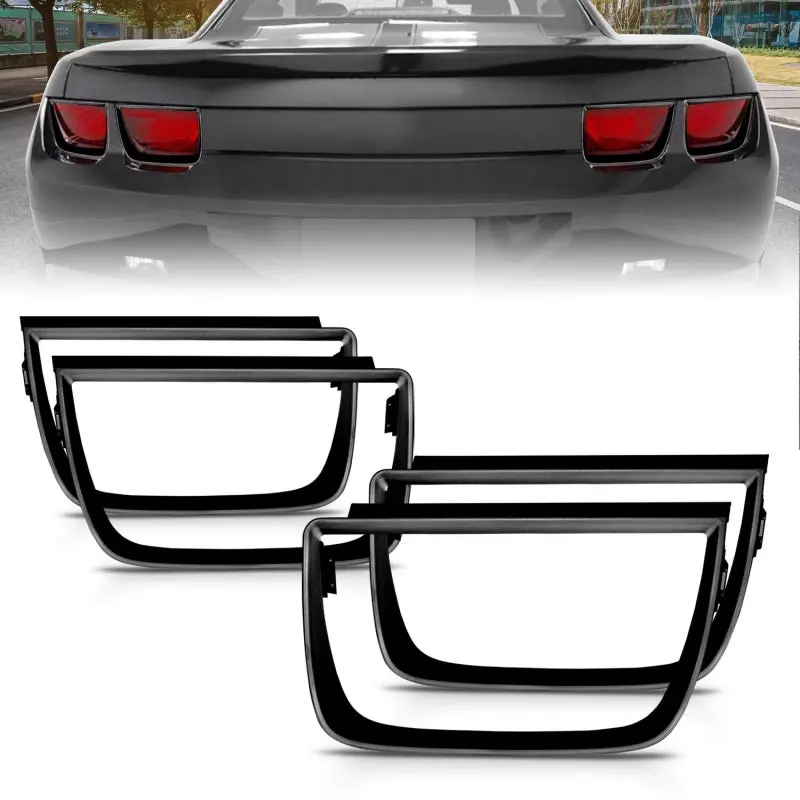 Anzo Taillight Bezels 2010-2013 Chevrolet Camaro Taillight Bezels - 4Pc Flat Black 1