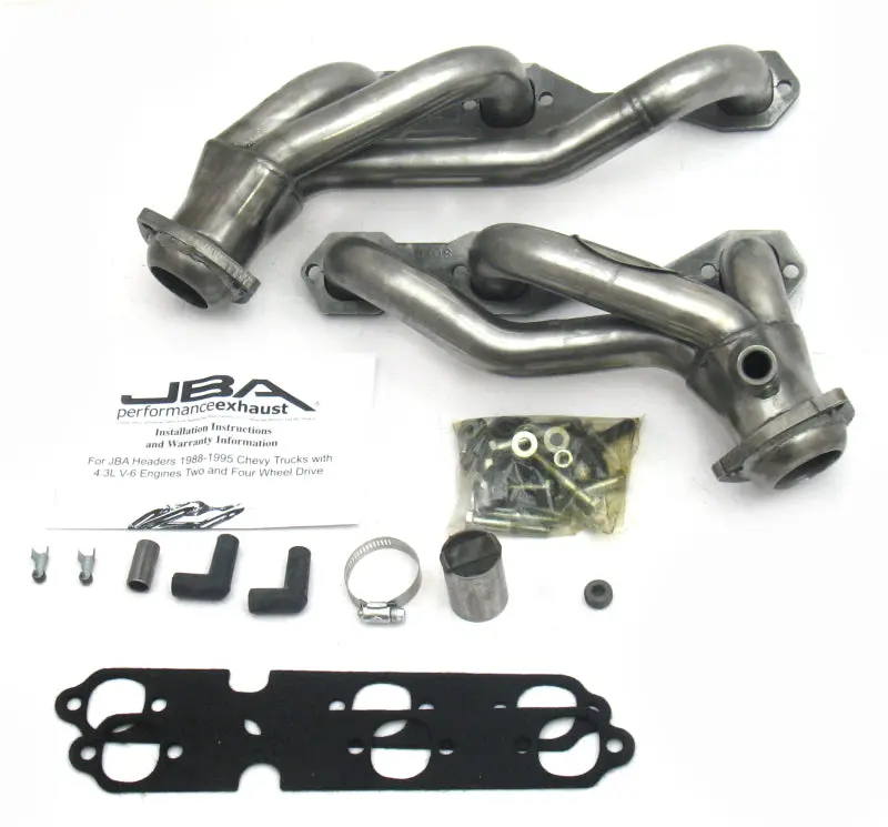 Jba 88-95 Gm Truck 4.3L V6 W/O A.I.R. Injection 1-1/2In Primary Raw 409Ss Cat4ward Header 1