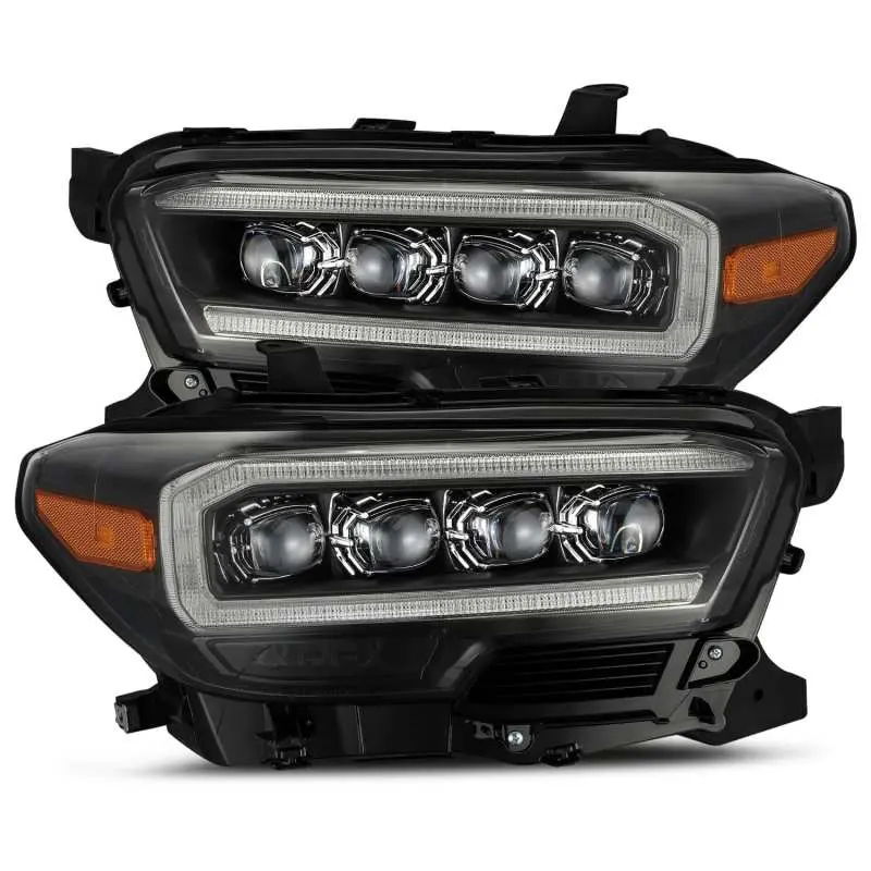 Alpharex 16-20 Toyota Tacoma Nova Led Projector Headlights Plank Style Black W/Activation Light 1