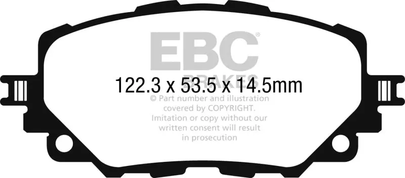 Ebc 15-17 Mazda Miata Mx-5 Yellowstuff Front Brake Pads 1