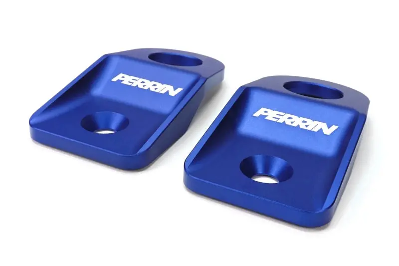 Perrin 08-14 Subaru Wrx/Sti / 08-11 Impreza / 08-10 Outback Upper Radiator Bracket Set - Black 1