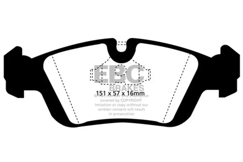 Ebc 96-98 Bmw Z3 Bluestuff Front Brake Pads 1