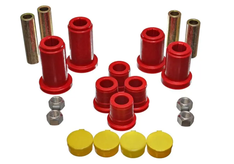 Energy Suspension 98-99 Tahoe/Yukon/Denali / 98-95 K5 Blazer 4Wd Red Front End C/A Bushing Set 1