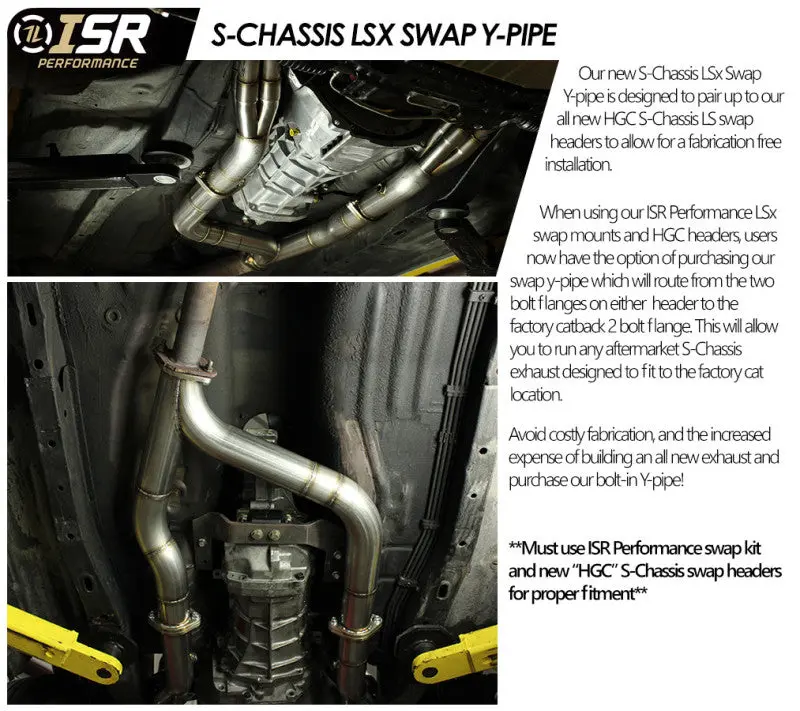 Isr Performance S-Chassis Ls Swap Y-Pipe 1