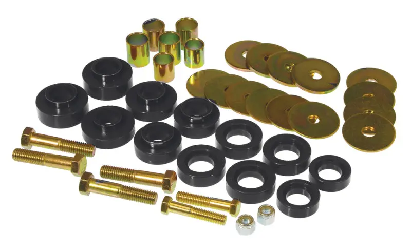 Prothane 67-81 Chevy Camaro Body Mount Kit W/ Hardware - Black 1
