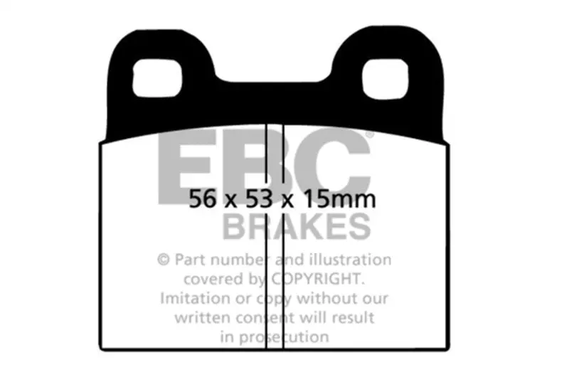 Ebc 71-79 Volkswagen Beetle 1.3 (1300) Yellowstuff Front Brake Pads 2