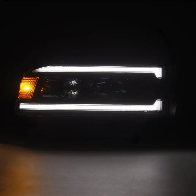 Alpharex 94-01 Ram 1500 Luxx Led Proj Headlights Alpha-Blk W/Activ Light/Seq Signal/Sb Drl 1