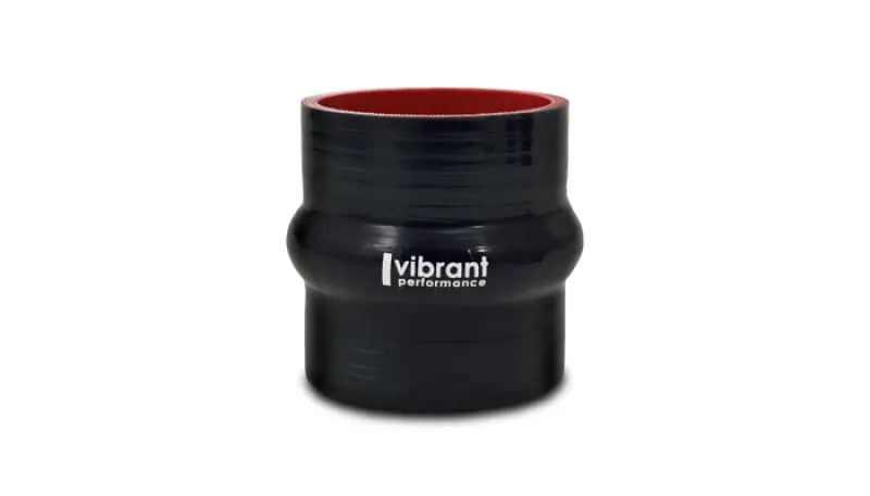 Vibrant 4 Ply Reinforced Silicone Hump Hose Connector - 3.5In I.D. X 3In Long (Black) 1