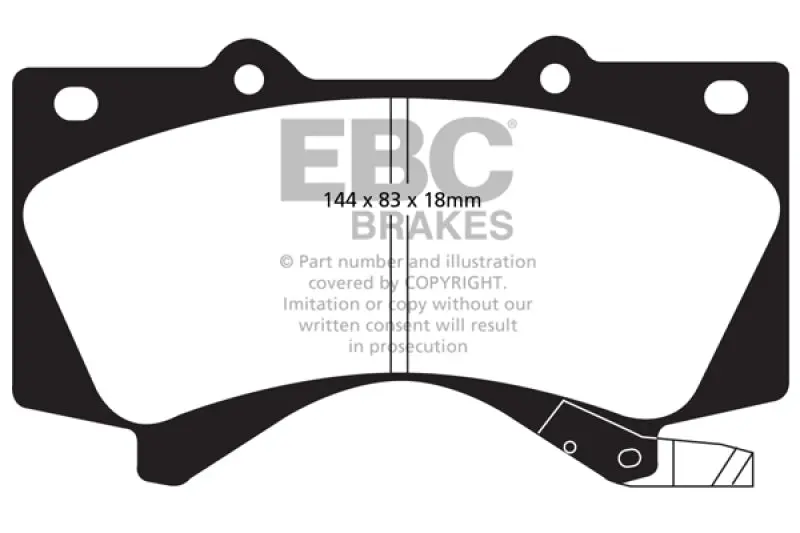 Ebc 08+ Lexus Lx570 5.7 Ultimax2 Front Brake Pads 2
