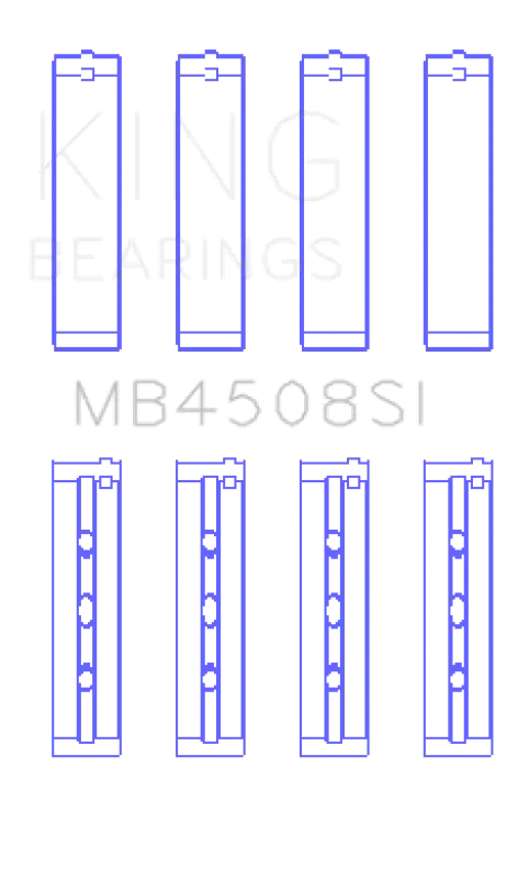 King Engine Bearings Acura J30a/J32a/J35a/J35z Performance Main Bearing Set - Size Std 2