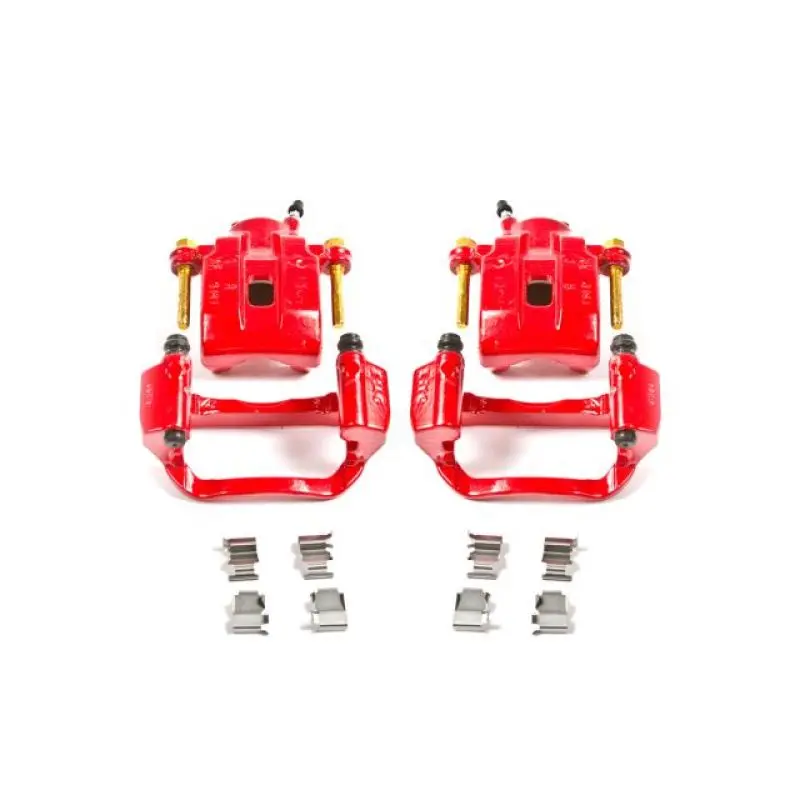 Power Stop 08-15 Toyota Sequoia Rear Red Calipers W/Brackets - Pair 1