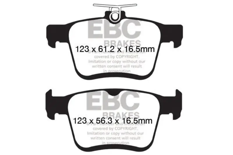 Ebc 2014+ Audi A3 1.8 Turbo (W/Electronic Parking Brake) Ultimax2 Rear Brake Pads 2