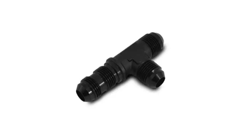 Vibrant -4An Bulkhead Adapter Tee On Run Fittings - Anodized Black Only 1
