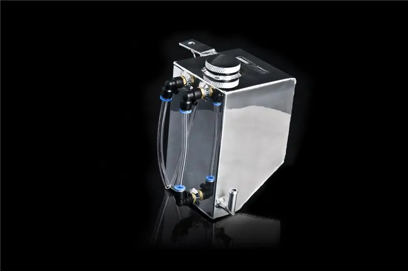 Weapon R Universal Catch Tank 24 Fl Oz (Stealth Black) Top Outlet Aluminum Coolant Overflow Tank 1