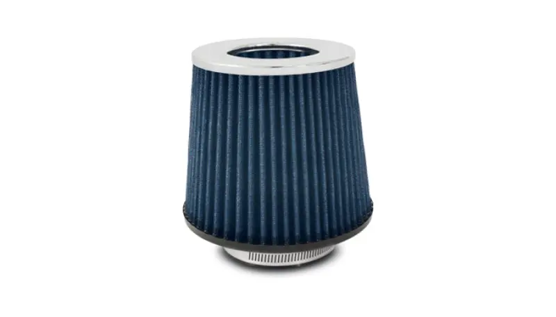 Vibrant Open Funnel Perf Air Filter (5In Cone O.D. X 5In Tall X 2.5In Inlet I.D.) Chrome Filter Cap 2