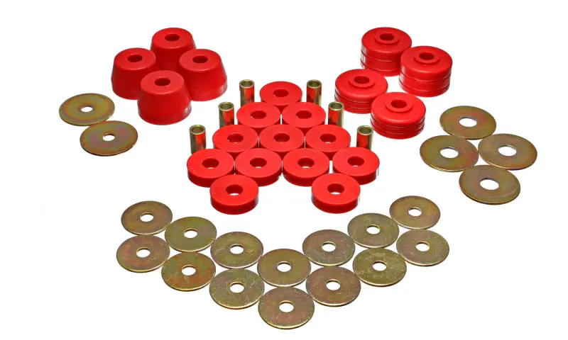 Energy Suspension Body Mount Bushing Sets - Red 1