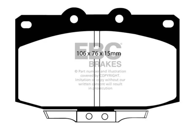Ebc 86-89 Mazda Rx7 2.4 (1.3 Rotary)(Vented Rear Rotors) Greenstuff Front Brake Pads 1