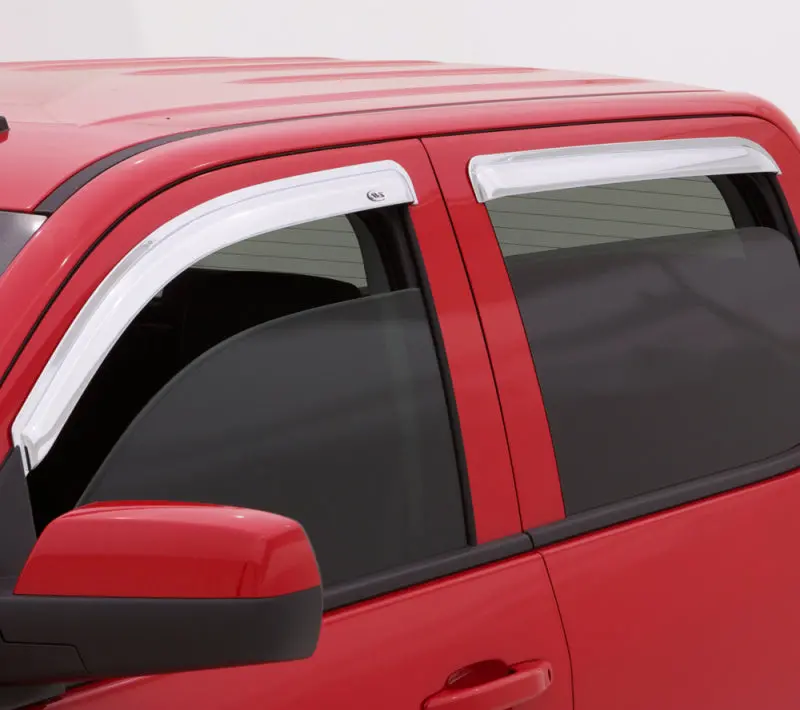 Avs 07-18 Toyota Tundra Crewmax Ventvisor Outside Mount Front & Rear Window Deflectors 4Pc - Chrome 1
