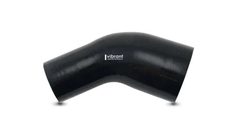 Vibrant 2.00In Id X 2.50In Id Gloss Black Silicone 45 Degree Transition Elbow 1