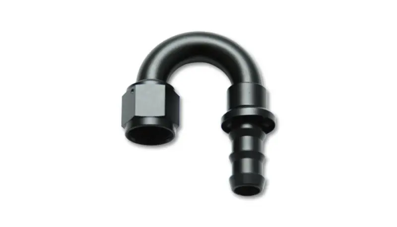 Vibrant -6An Push-On 180 Deg Hose End Fitting - Aluminum 1