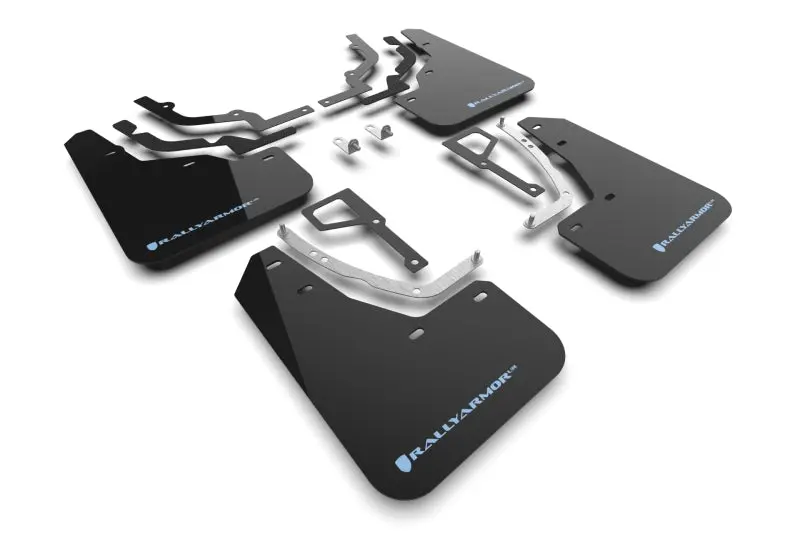 Rally Armor 25-26 Hyundai Ioniq 5 N Black Mud Flap W/Light Blue Logo 1