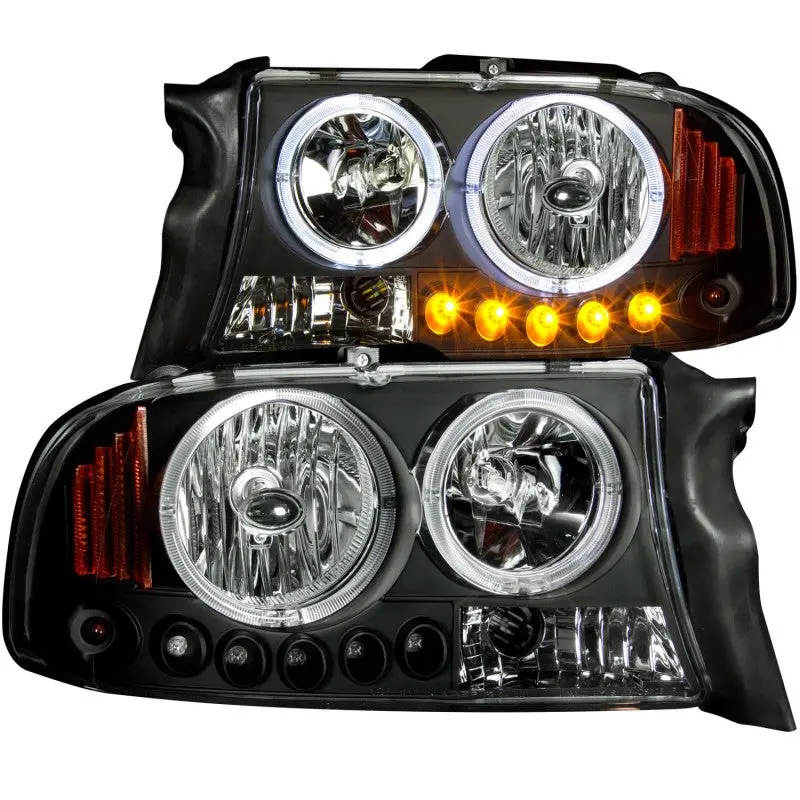 Anzo 1997-2004 Dodge Dakota Projector Headlights W/ Halo Black 1 Pc 1