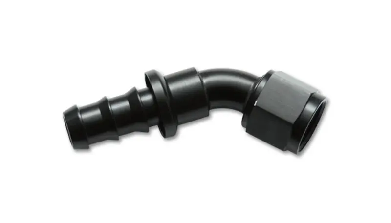 Vibrant -4An Push-On 45 Deg Hose End Fitting - Aluminum 2