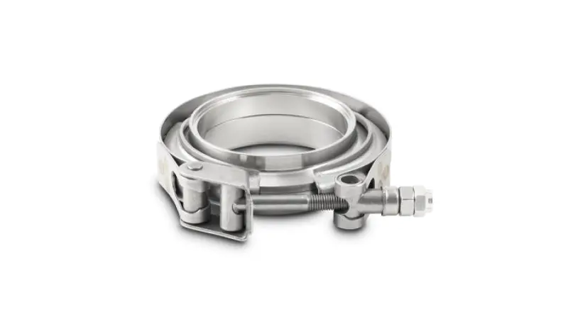Vibrant T304 Ss V-Band Flange Assembly For 2.25In O.D. Tubing Incl 2 V-Band Flanges & 1 V-Band Clamp 1